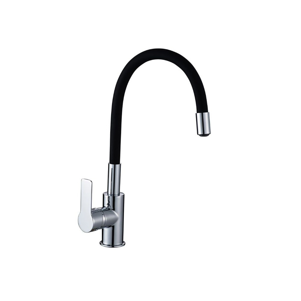 Monomando lavaplato cuello flexible Negro